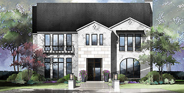 Exterior elevation thumbnail for House being built at 4430 Taos Rd in Dallas, TX