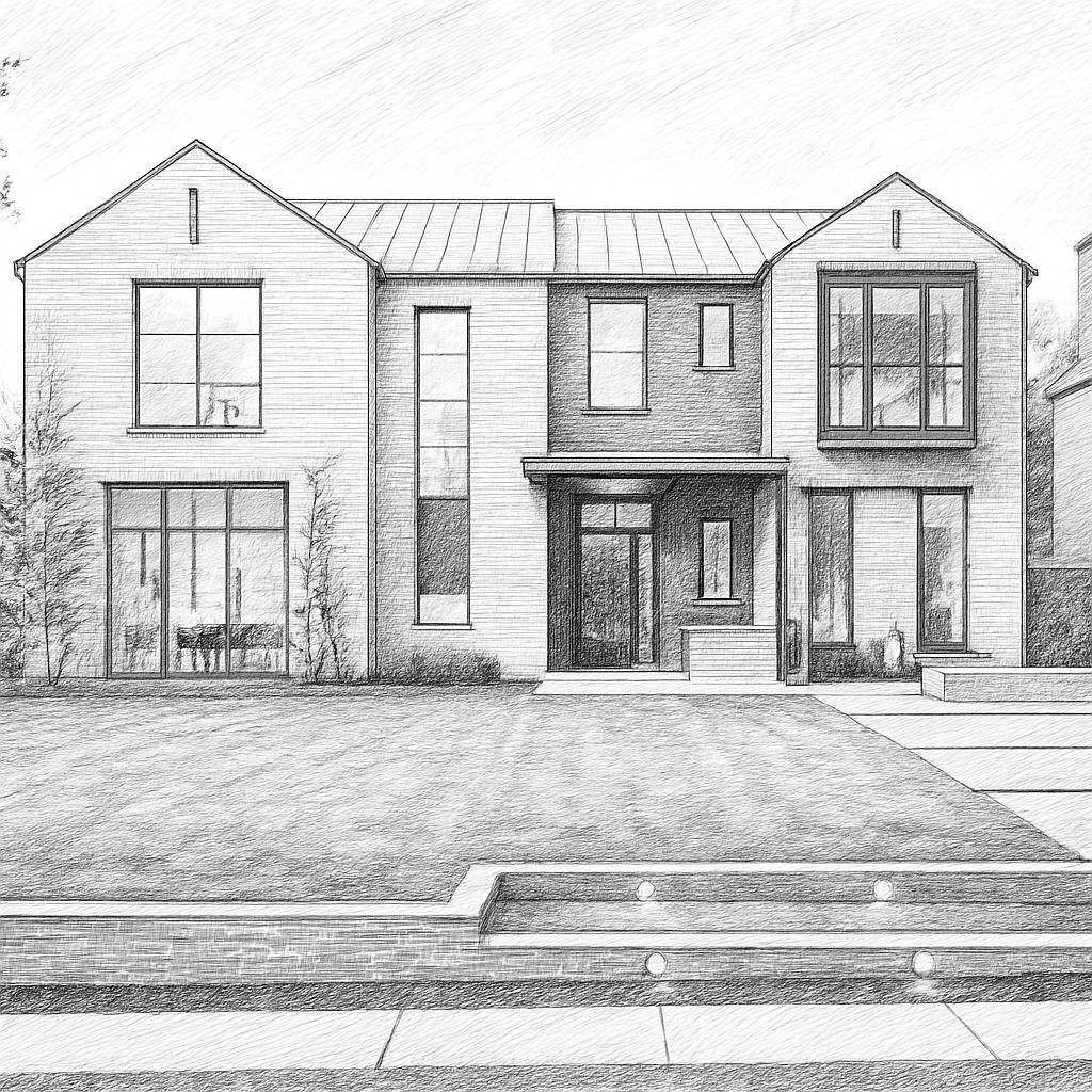 Convert the image to black and white and give it an artistic sketch effect.