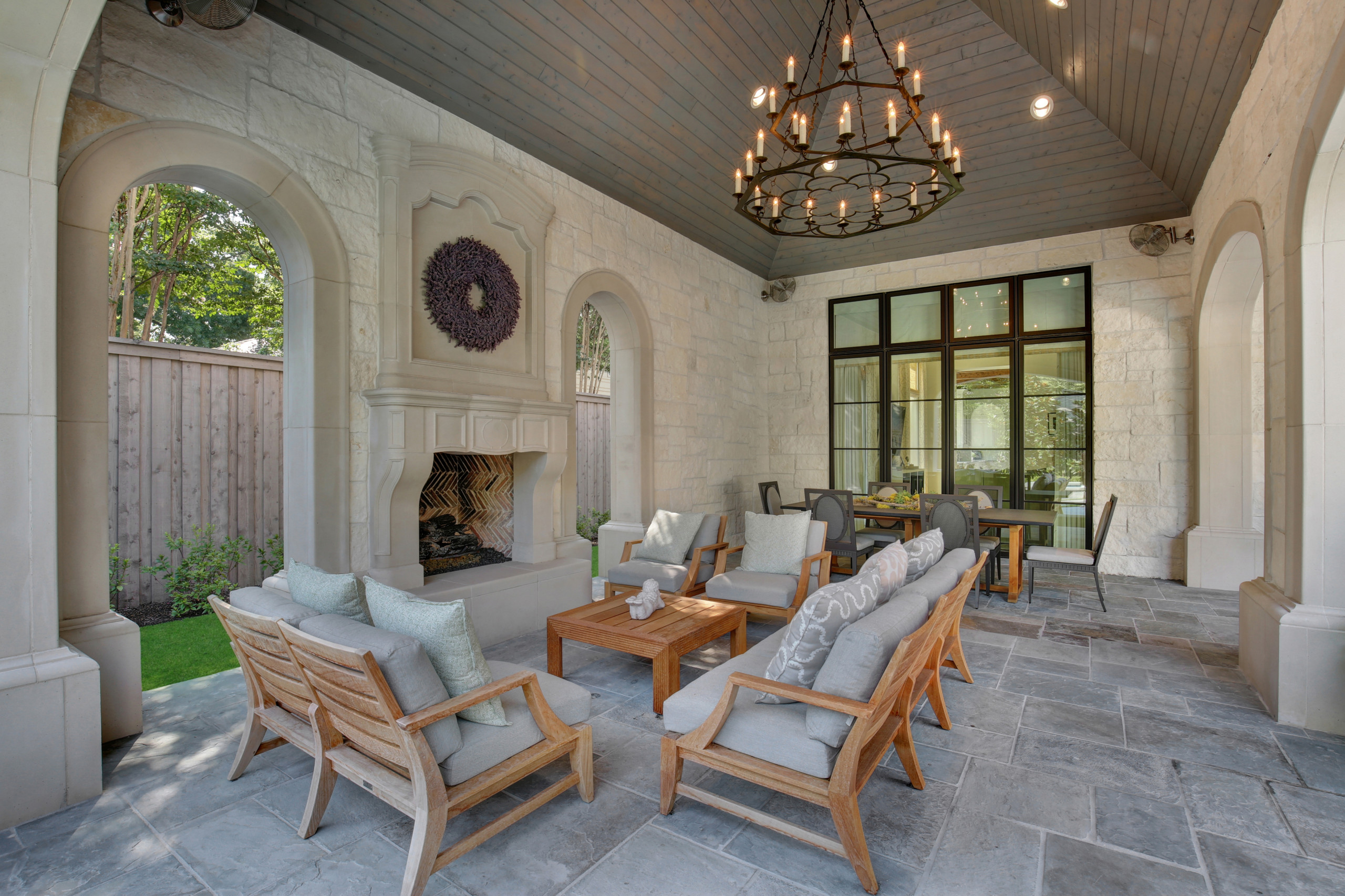 Luxury home outdoor living area